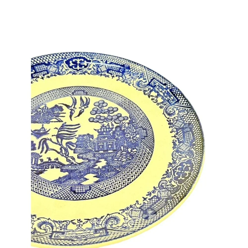 Luncheon Side Plate Vintage Blue Willow Ware Homer Laughlin Chinosiere Replaceme - Picture 11 of 16
